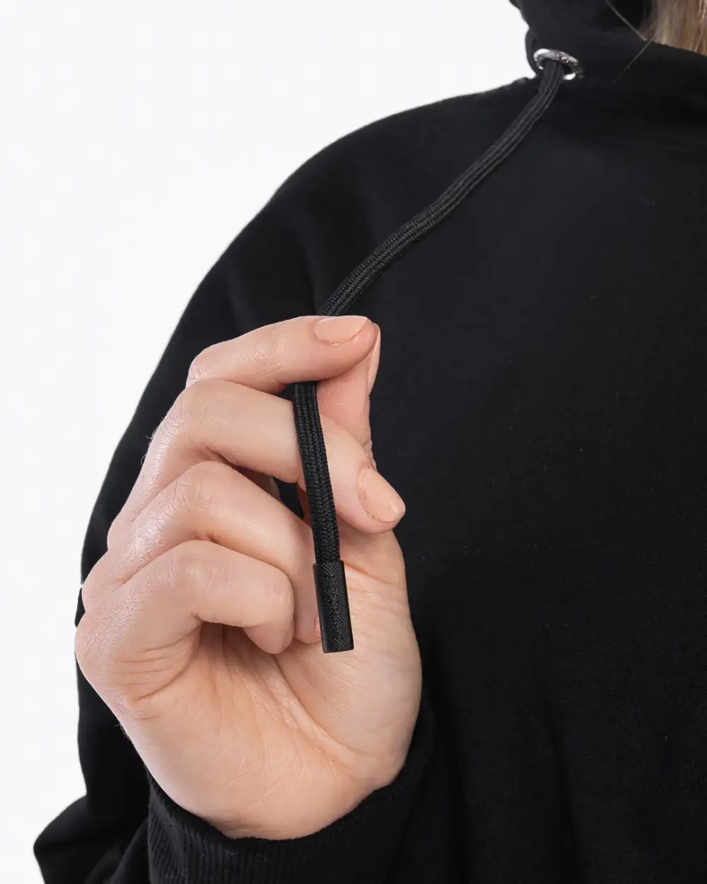 Kim Cropped Hoodie - Black