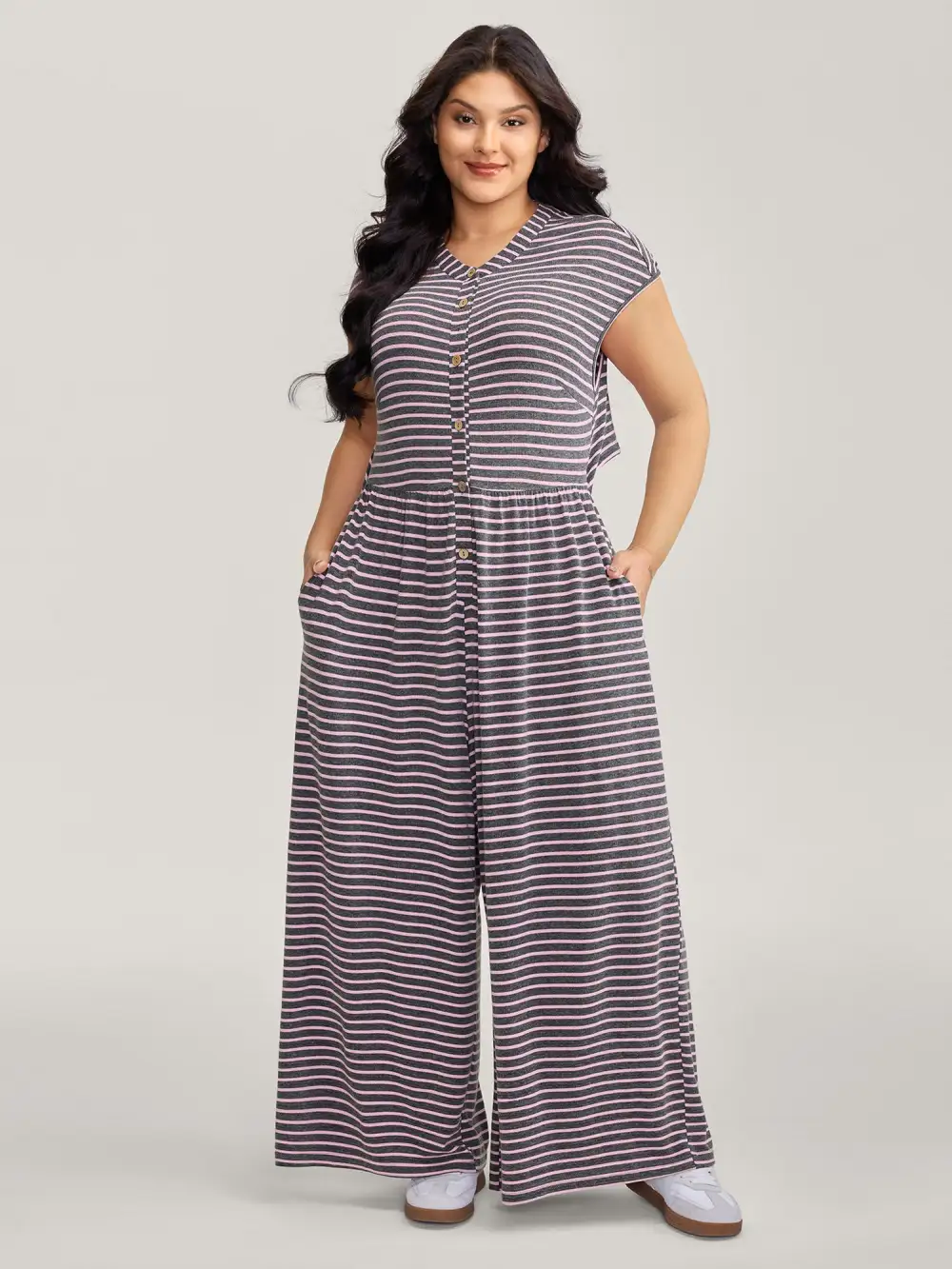 Easy Peezy Cut-Out Stretchy Waist Jumpsuit