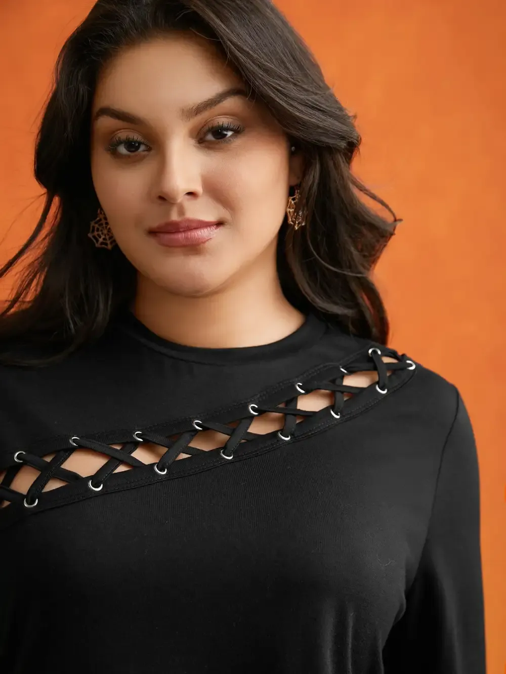 Peek-A-Boo Cut-Out Neckline T-Shirt