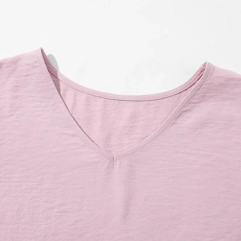 ✨Womens Causal Blouses Summer Clothes V Neck Ruffle Short Sleeve Shirts Tops