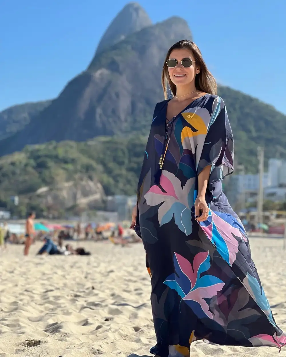 Purple flora Coco Bella kaftan Resort Wear