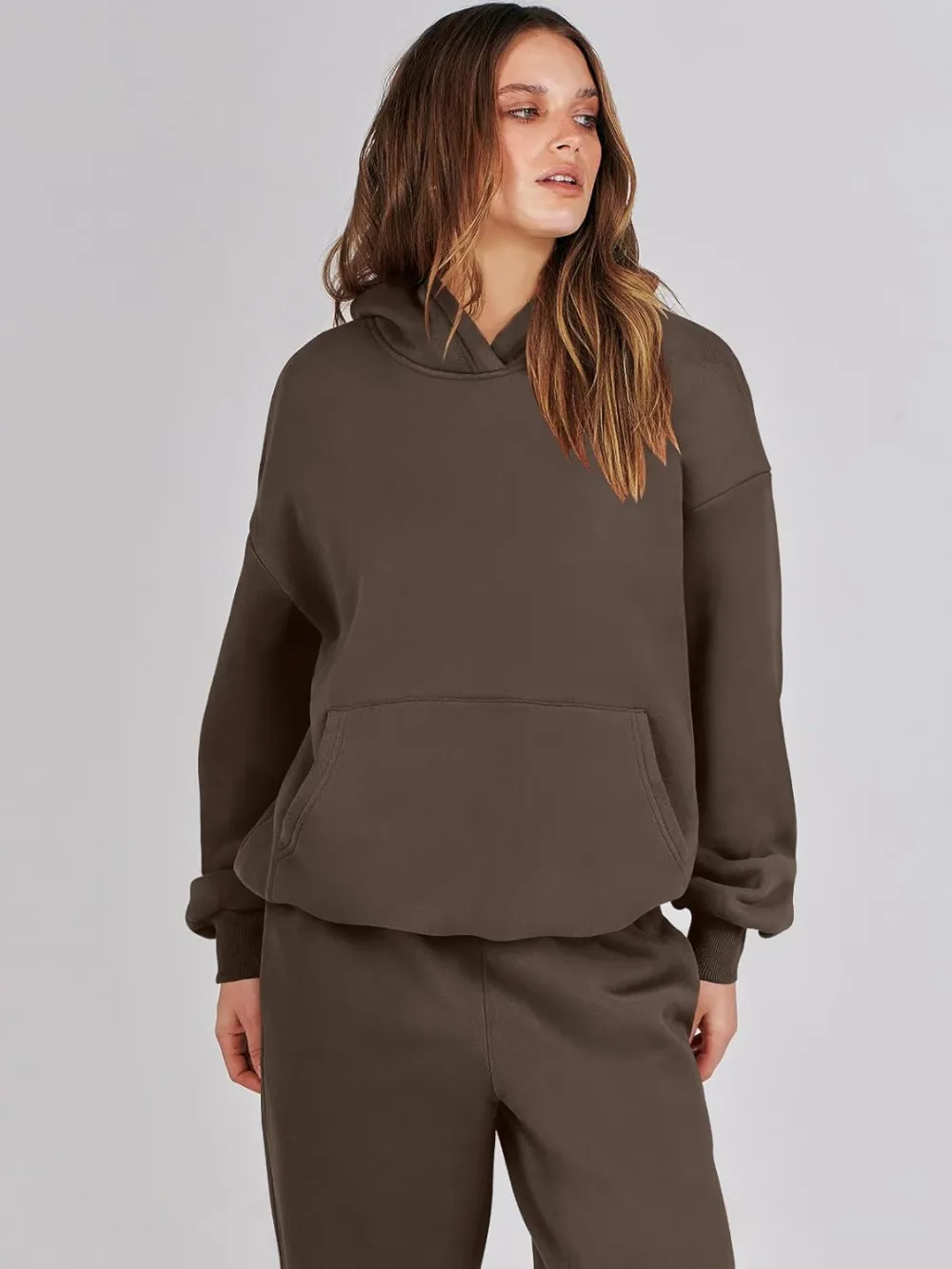 (Clearance Sale $1.99⚡) 2024 Women's Fall Oversized Casual Hoodie Two Piece Sweatshirt Jogging Pants Sweatshirt Set
