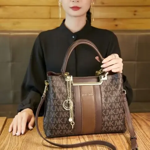 striped print tote bag