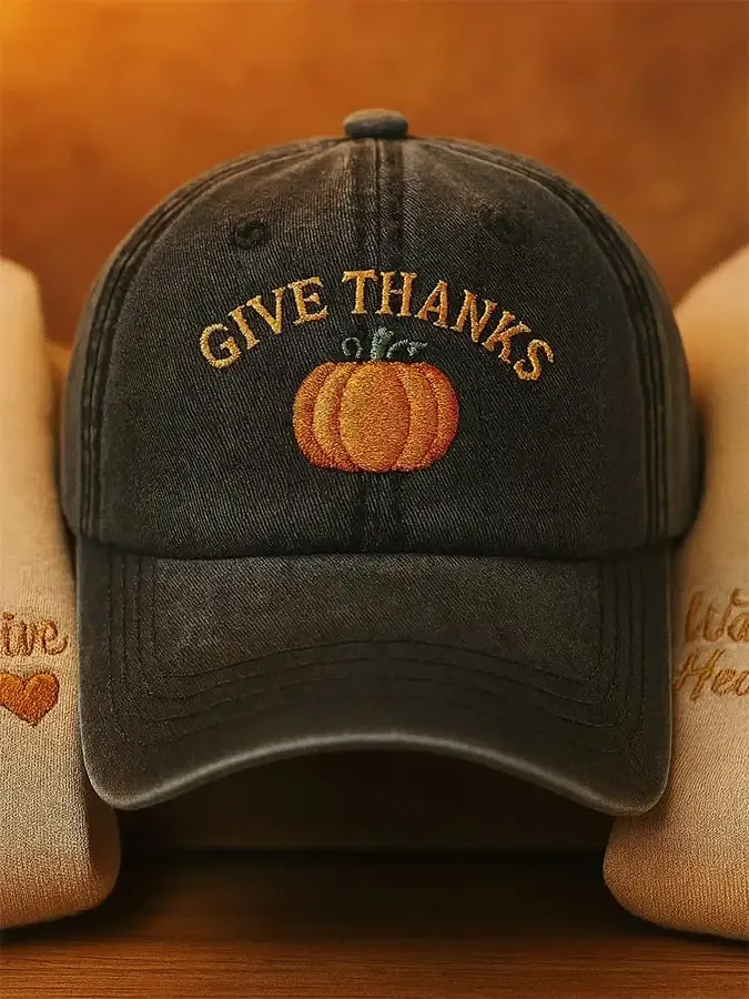 Unisex autumn season washed cotton hat