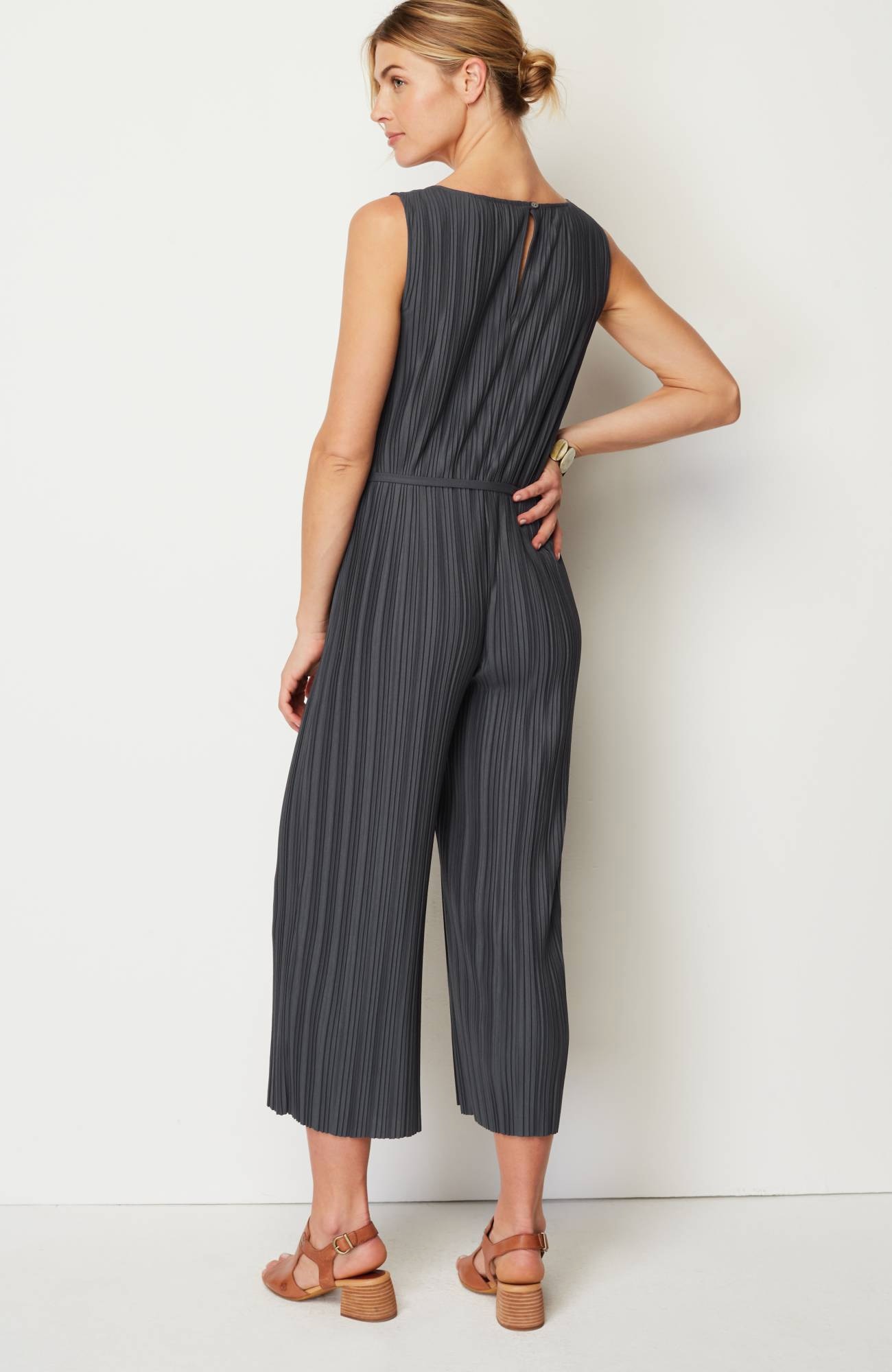 Pure Jill Pleated Knit Jumpsuit