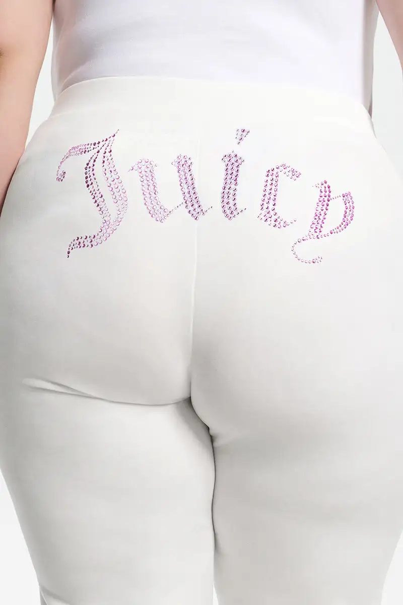 Technicolor Big Bling Velour Track Pants