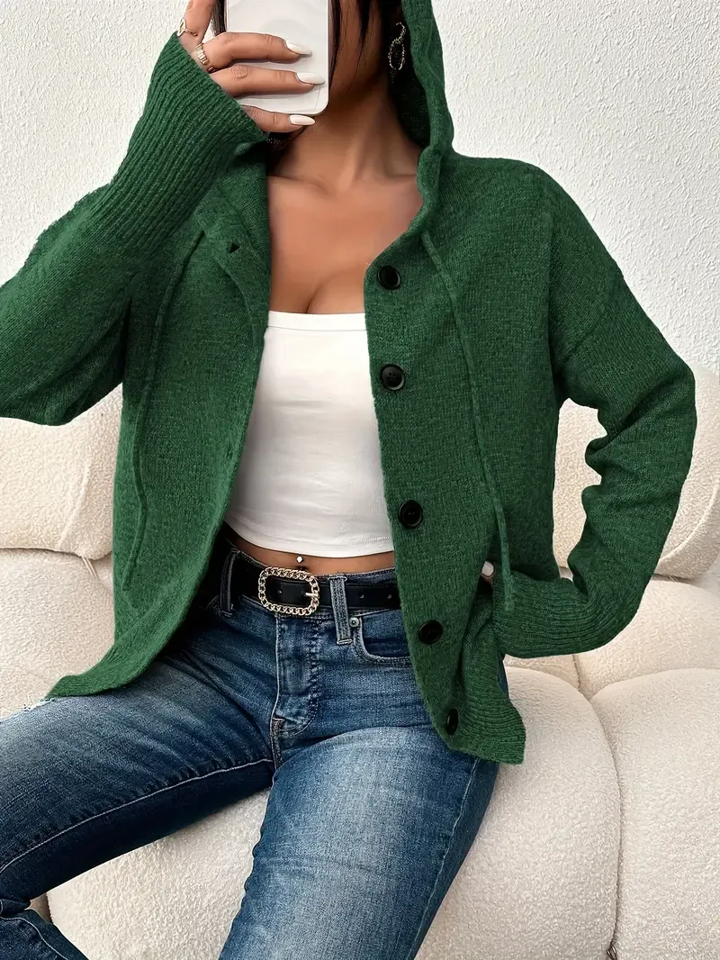 Elegant FAN FLO Women's Hooded Cardigan
