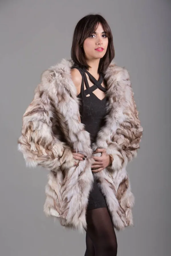 Blue Fox Fur Jacket