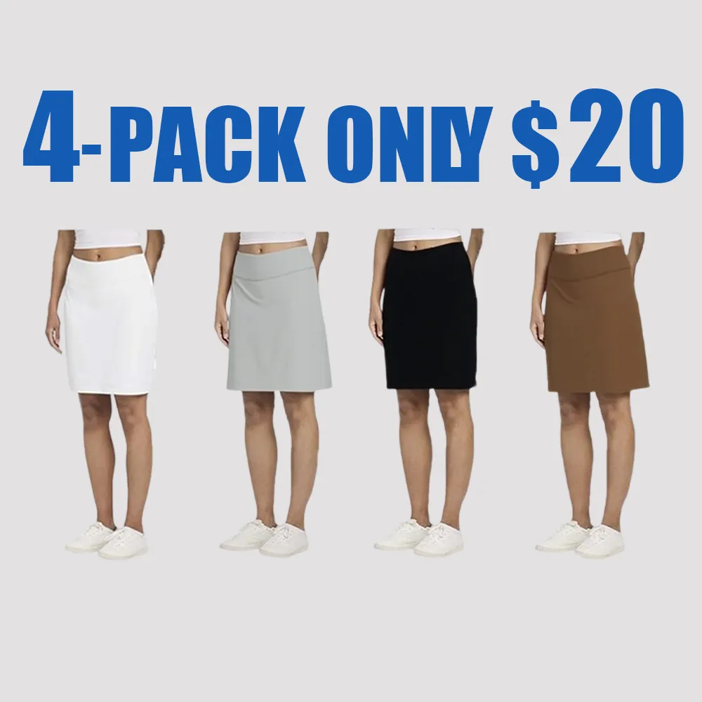 Women's Knee-Length Golf Skorts – Athletic Skirt with Pockets, Plus Sizes Available