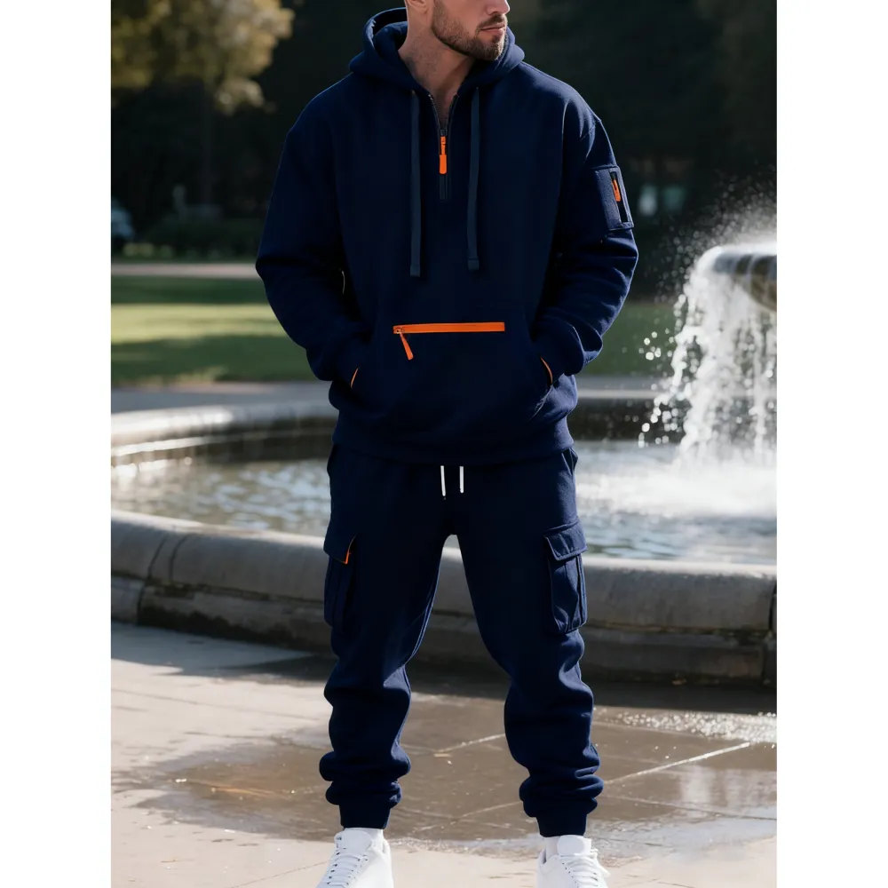 Men's Warm Fleece-Lined Workwear Set