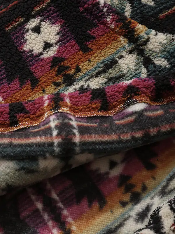 Men's Ethnic Style Versatile Brushed Hooded Sweatshirt Jacket