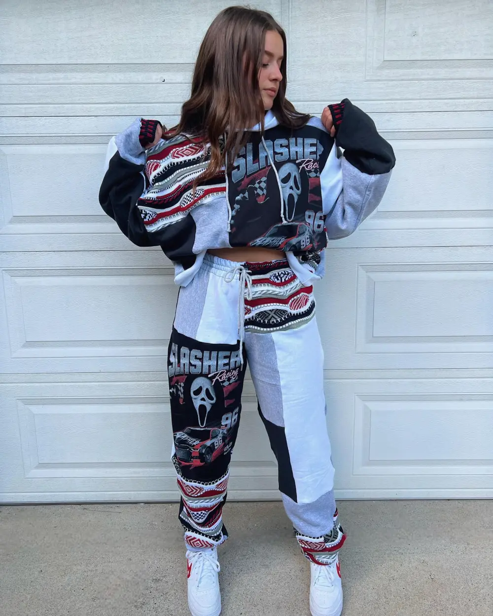 Grey 2 piece set tops and bottoms how perfect and cozy piece for your Halloween day
