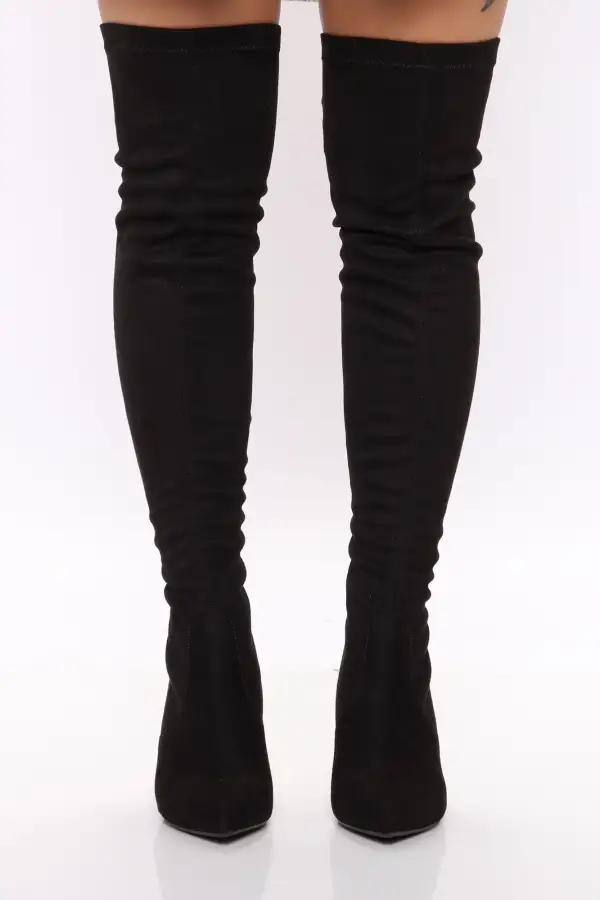 I've Got Hope Heeled Boots - Black