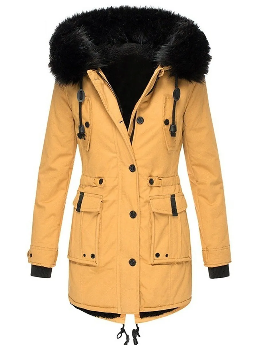 Women's Parka Winter Coat Mid-Length Puffer Jacket