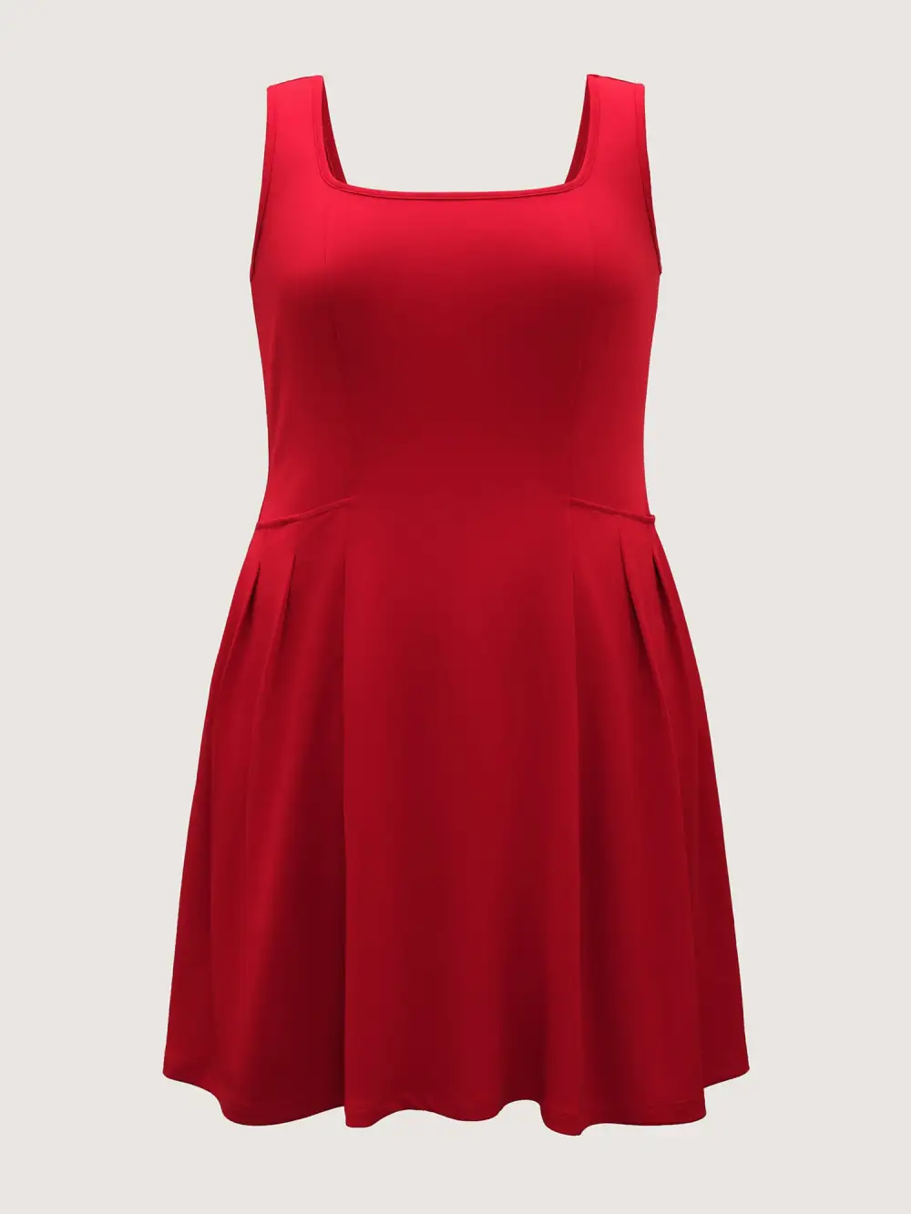 Stretchy Sculpted Side Pockets Midi Dress