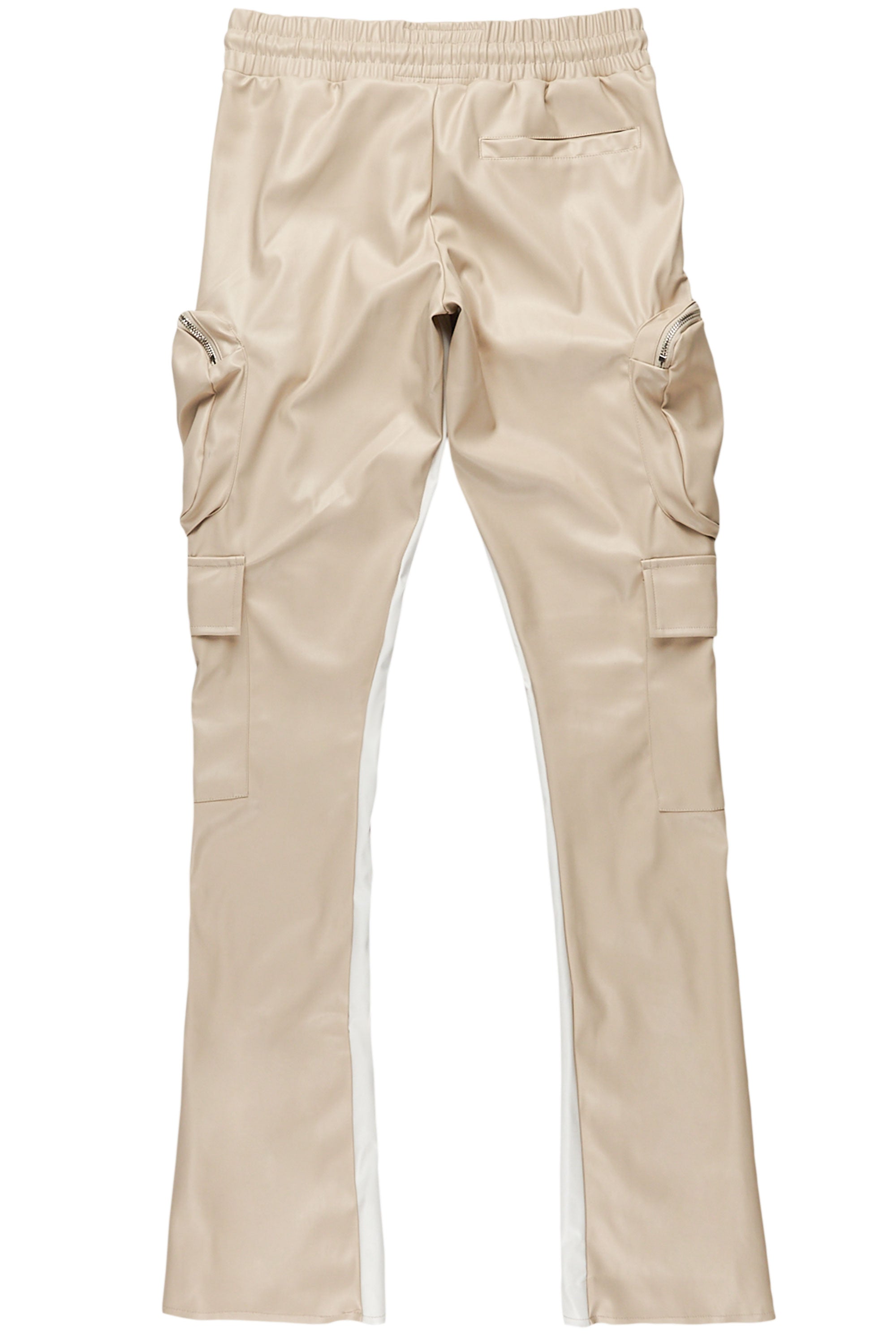 Lawson Beige/White Stacked Flare Pants