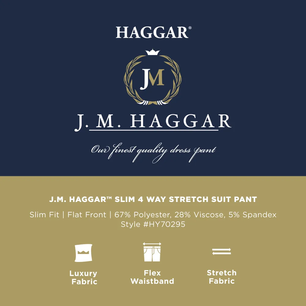 Haggar J.M. Haggar™  4 Way Stretch Slim Fit Flat Front Suit Pant