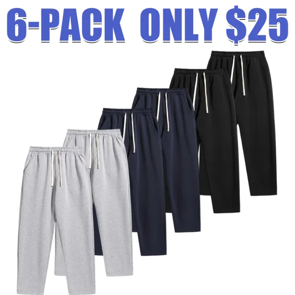 Men's Solid Thermal Lined Drawstring Pants – Casual Loose-Fit Trousers for Daily Wear