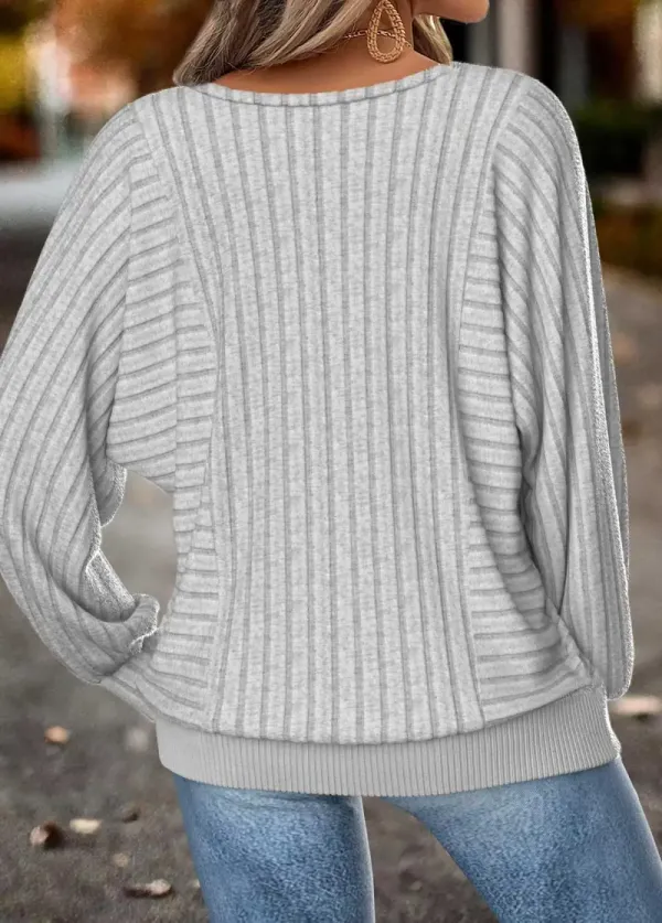 Light Grey Tummy Coverage Long Sleeve T Shirt