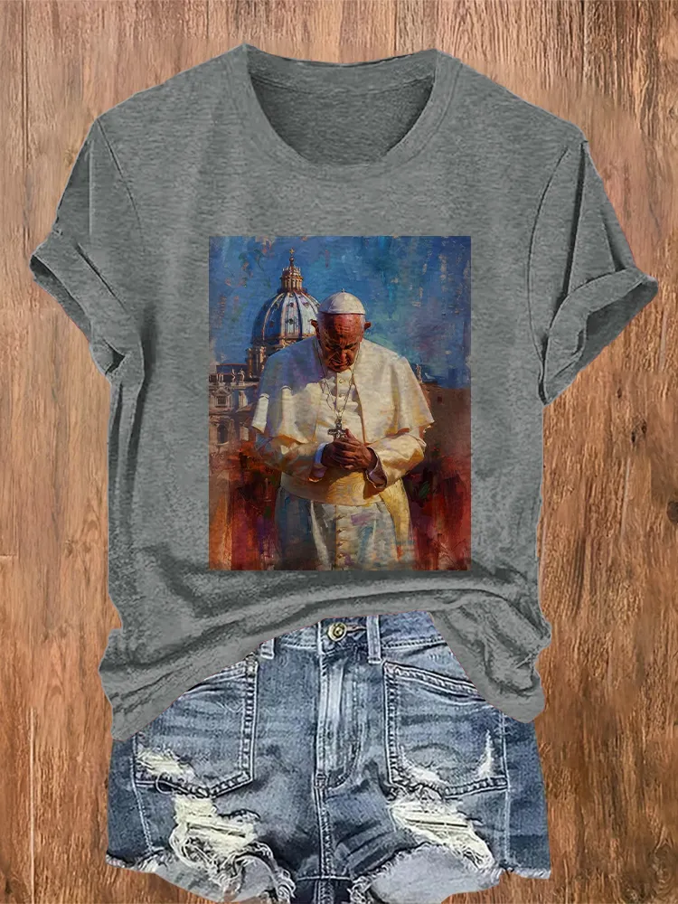 Women's Rest In Peace 1936-2025 Round Neck Short Sleeves Pure Cotton T-Shirt