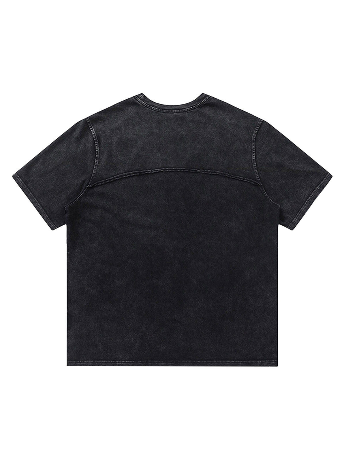 Split Raw Edge Short Sleeve T-shirt - 2159