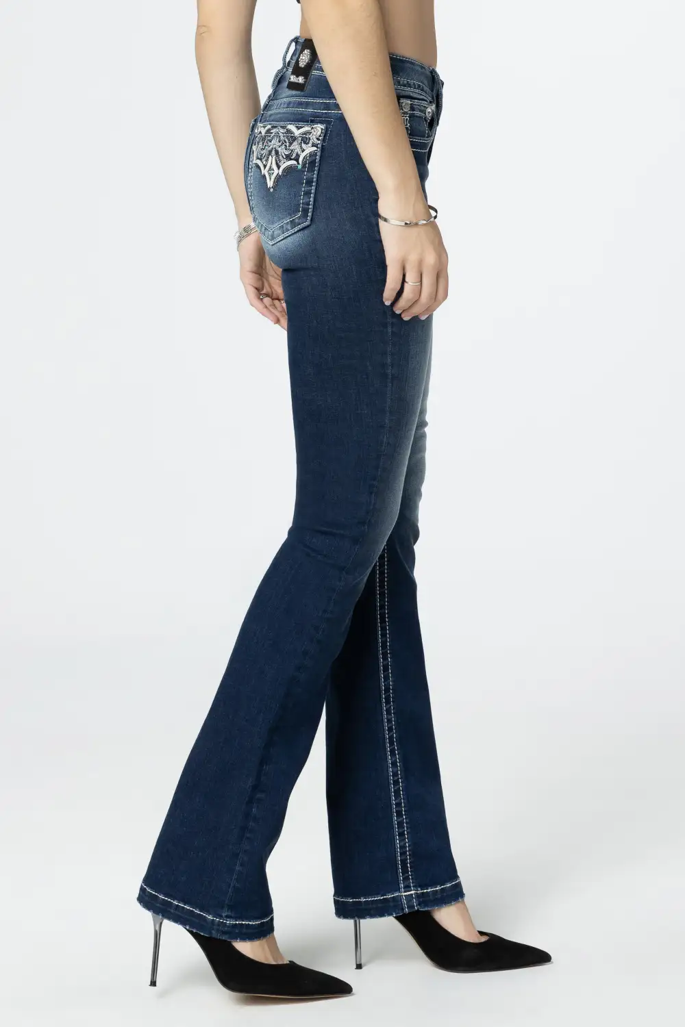 Silver Web Bootcut Jeans