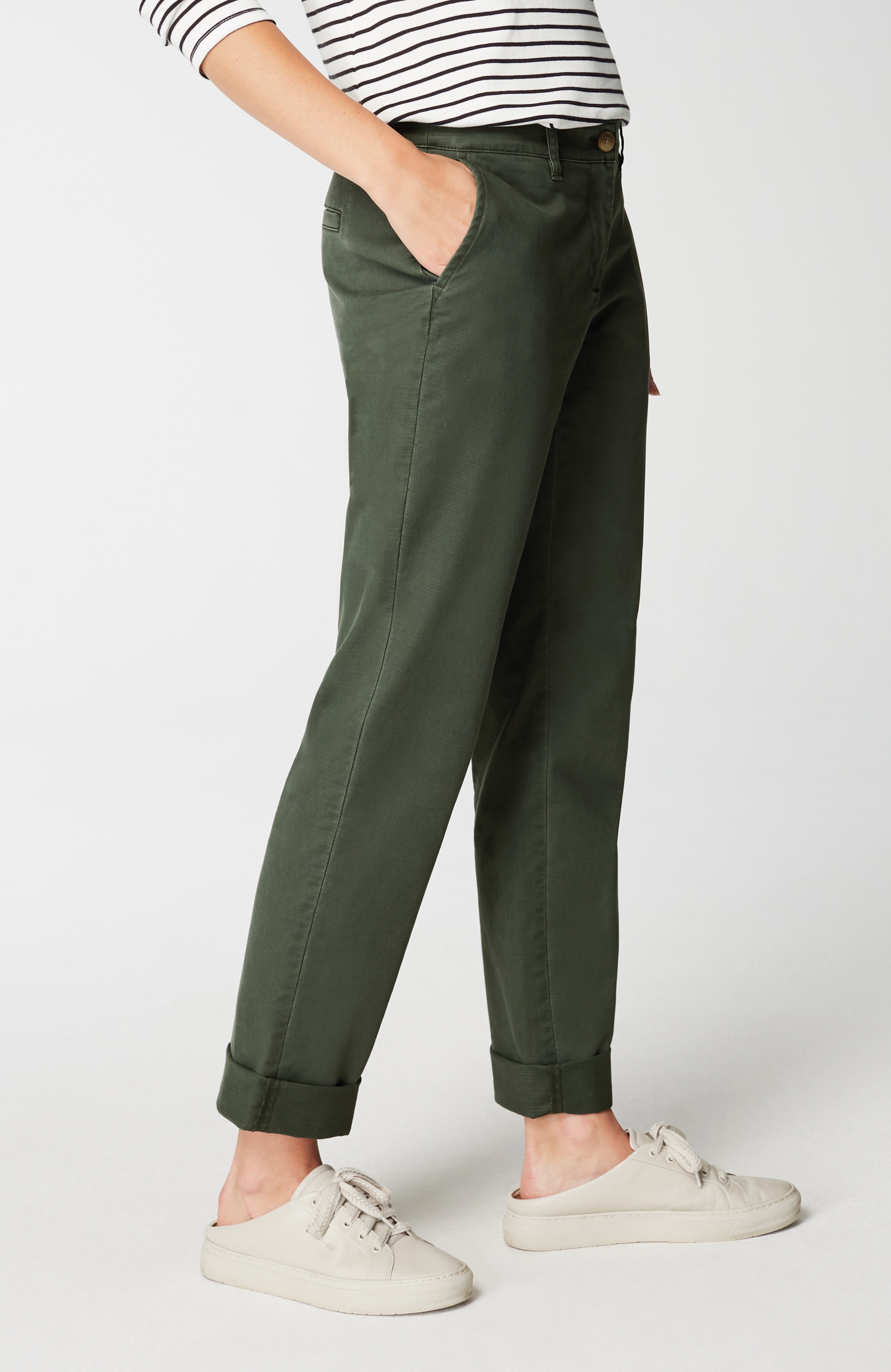 Relaxed Straight-Leg Chino Pants
