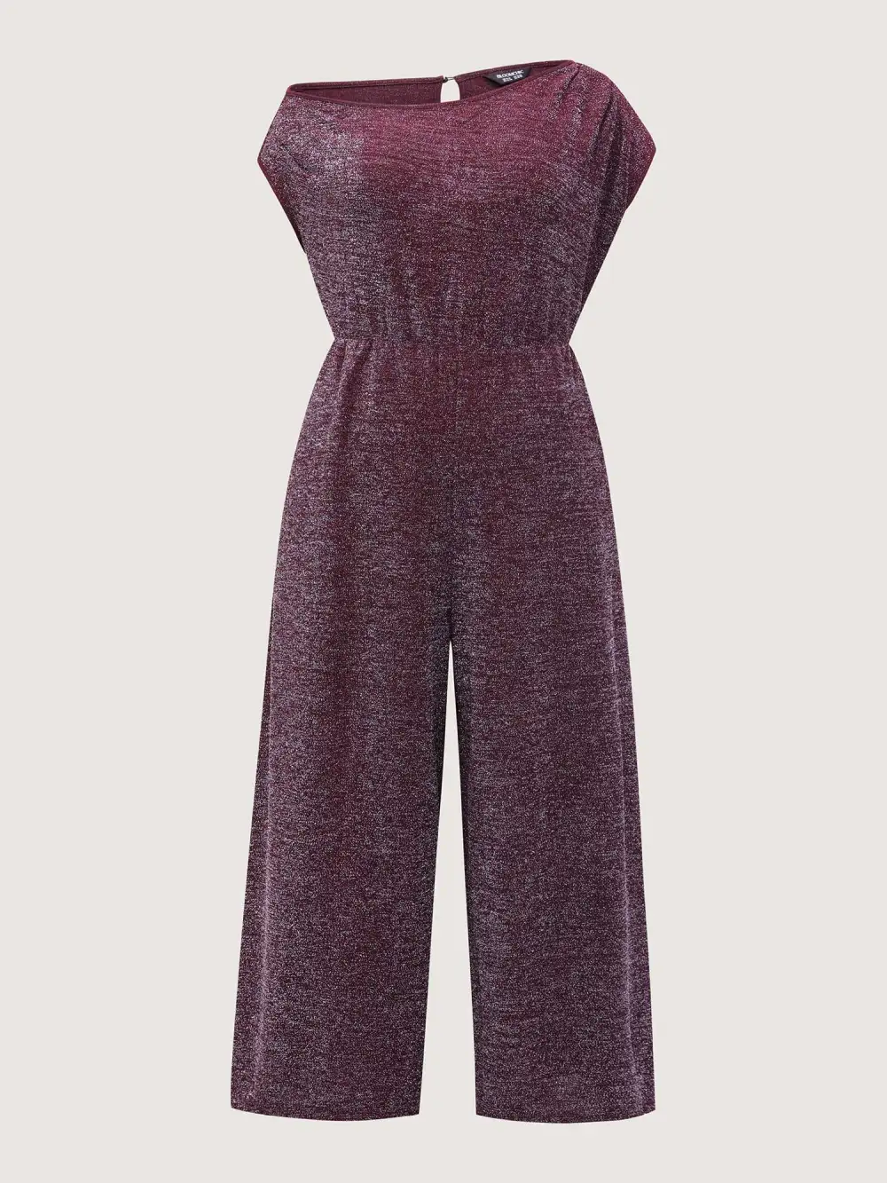 Shiny Silk Off-Shoulder Jumpsuit