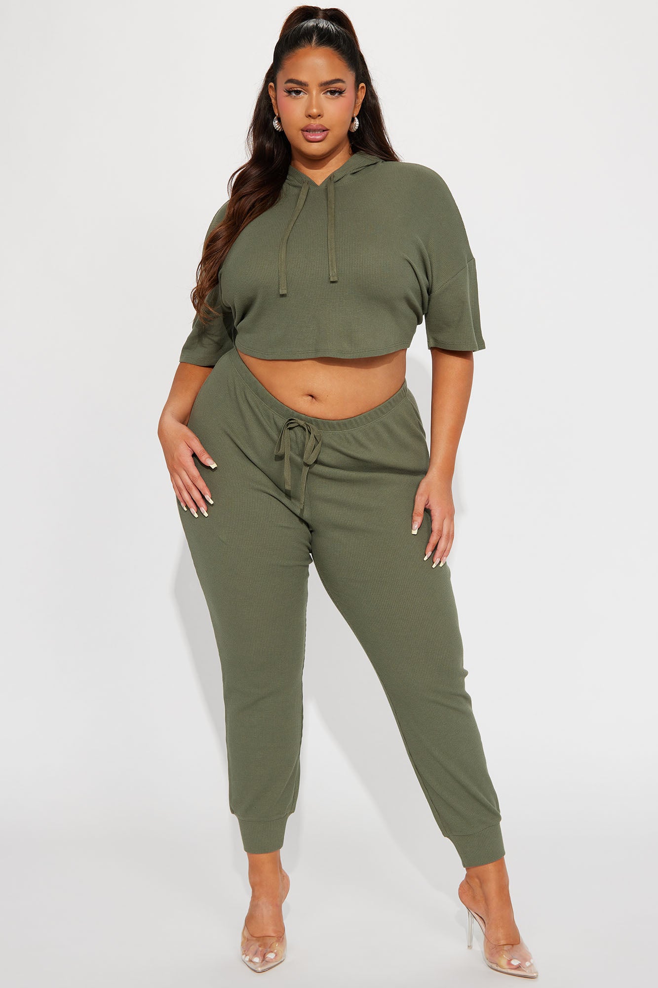 Living With You Jogger Set - Olive