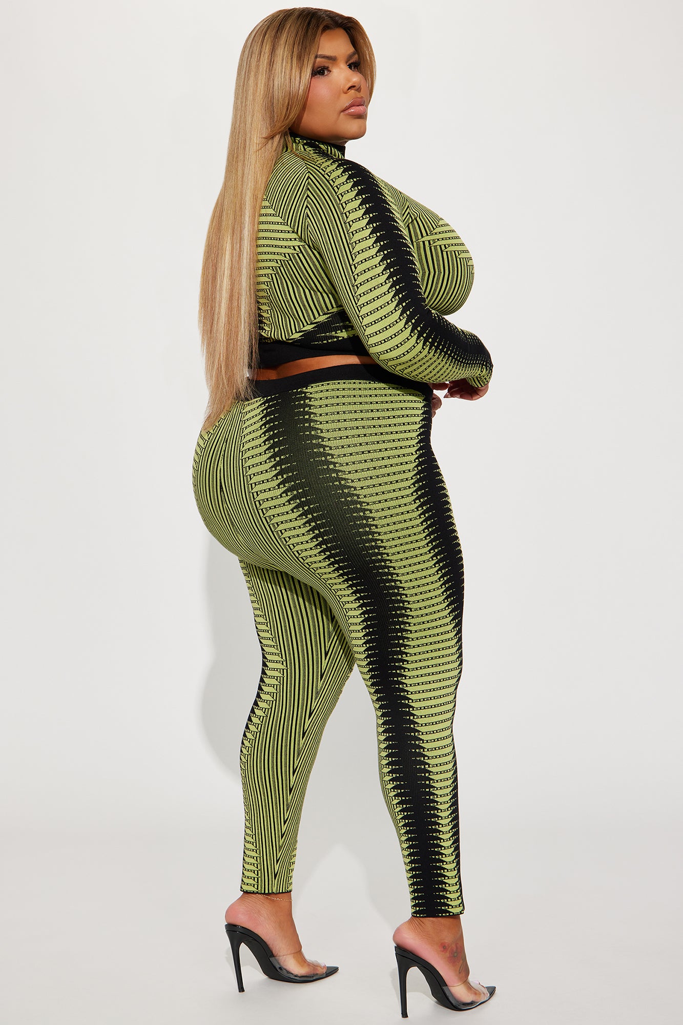 Kailee Sweater Legging Set - Lime