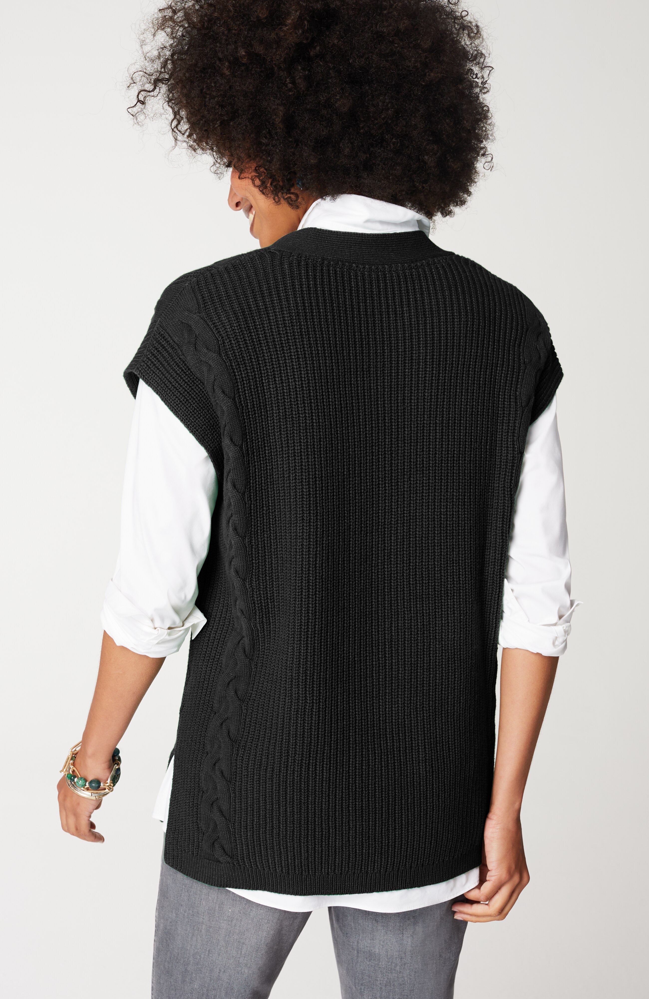 V-Neck Cable Vest