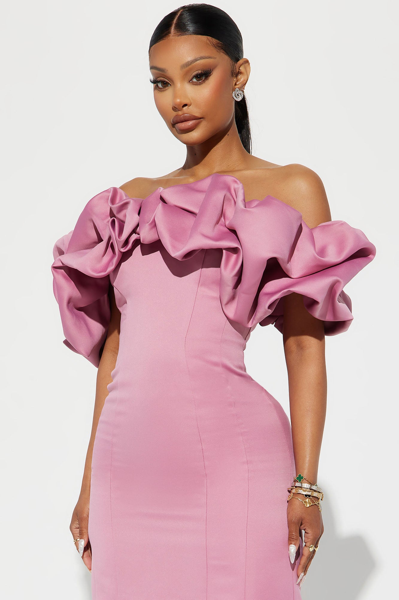 Parisian Nights Midi Dress - Mauve