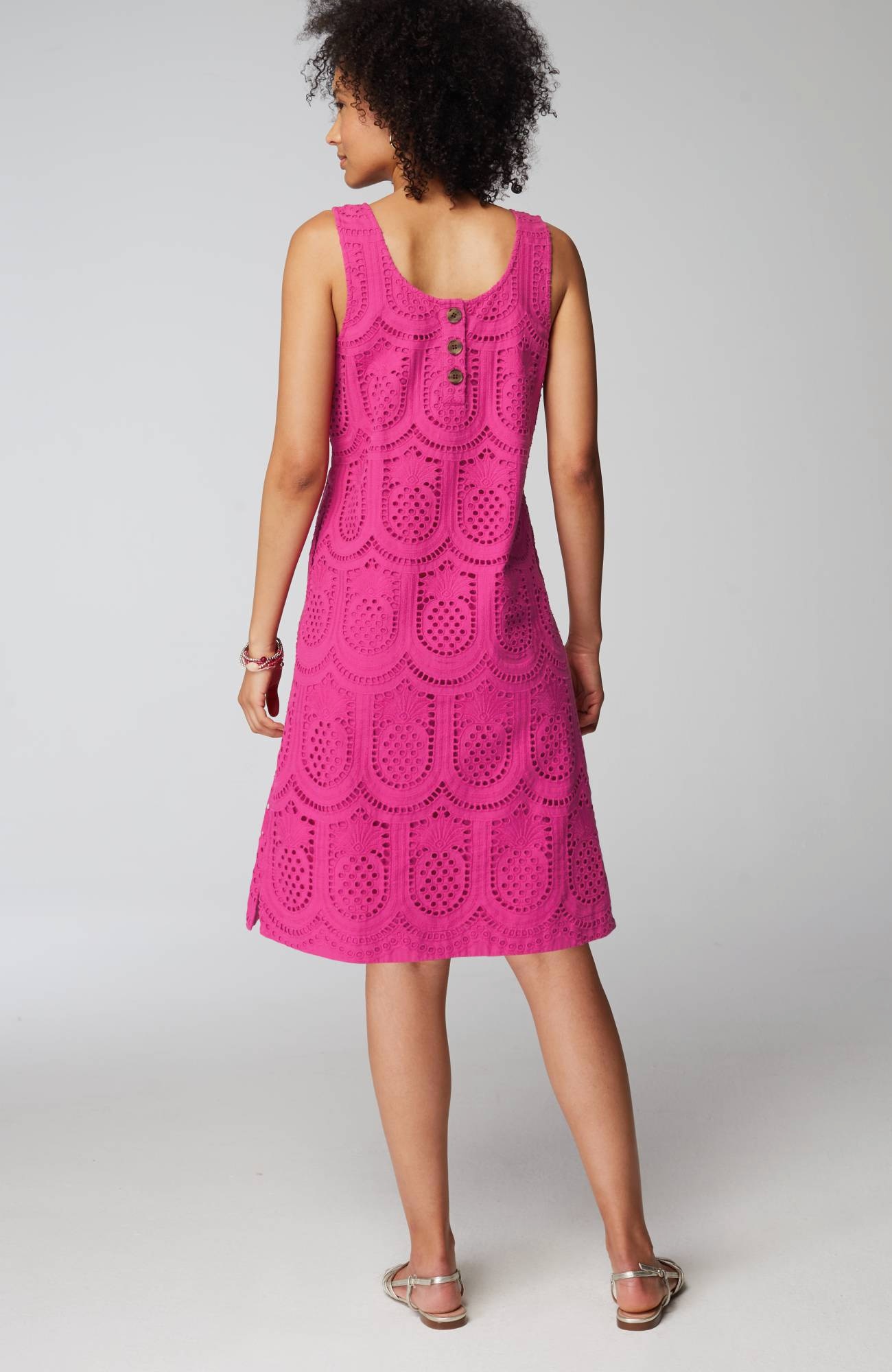 Pineapple Eyelet Shift Dress