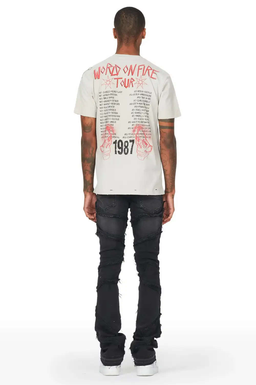 Norbert Dark Stacked Flare Jean