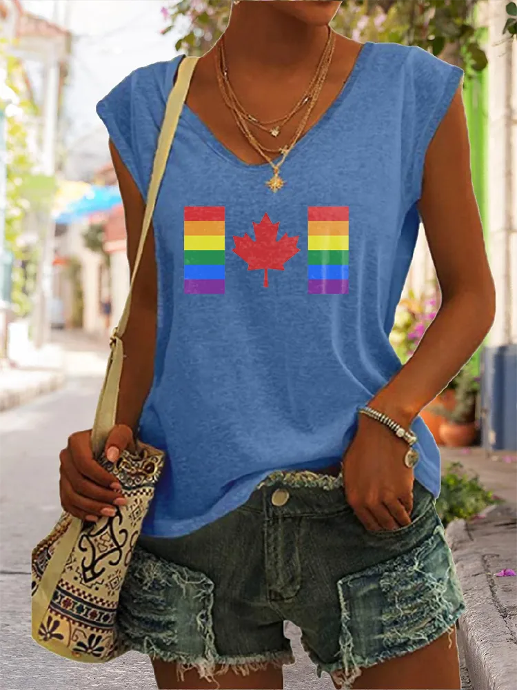 Women's Canada Treats Everyone Equally V-neck Vest