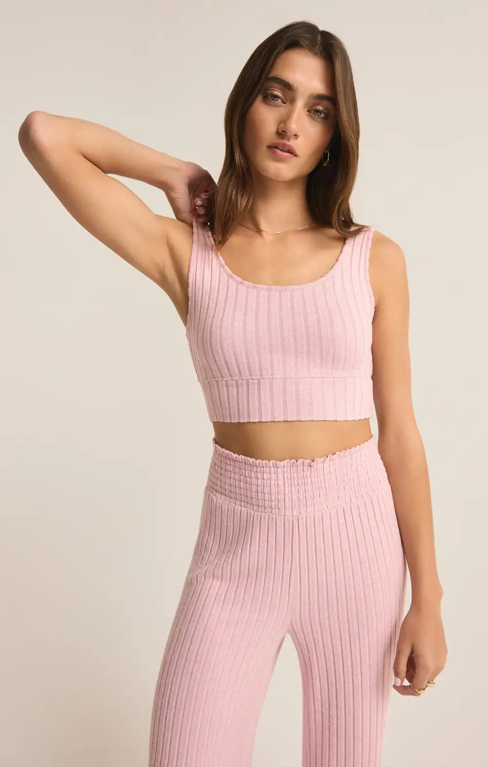 Zoe Silky Rib Tank Bra