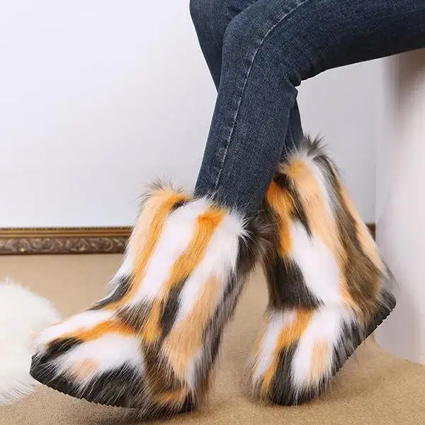 Women's Casual Warm Plush Mid-Leg Snow Boots 48476185S