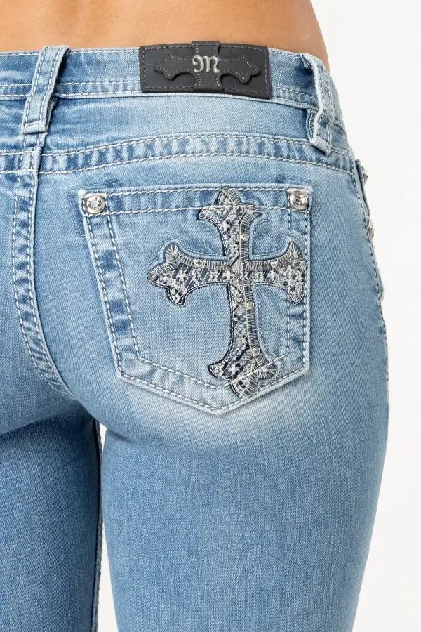 Rebel With A Cross Bootcut Jeans