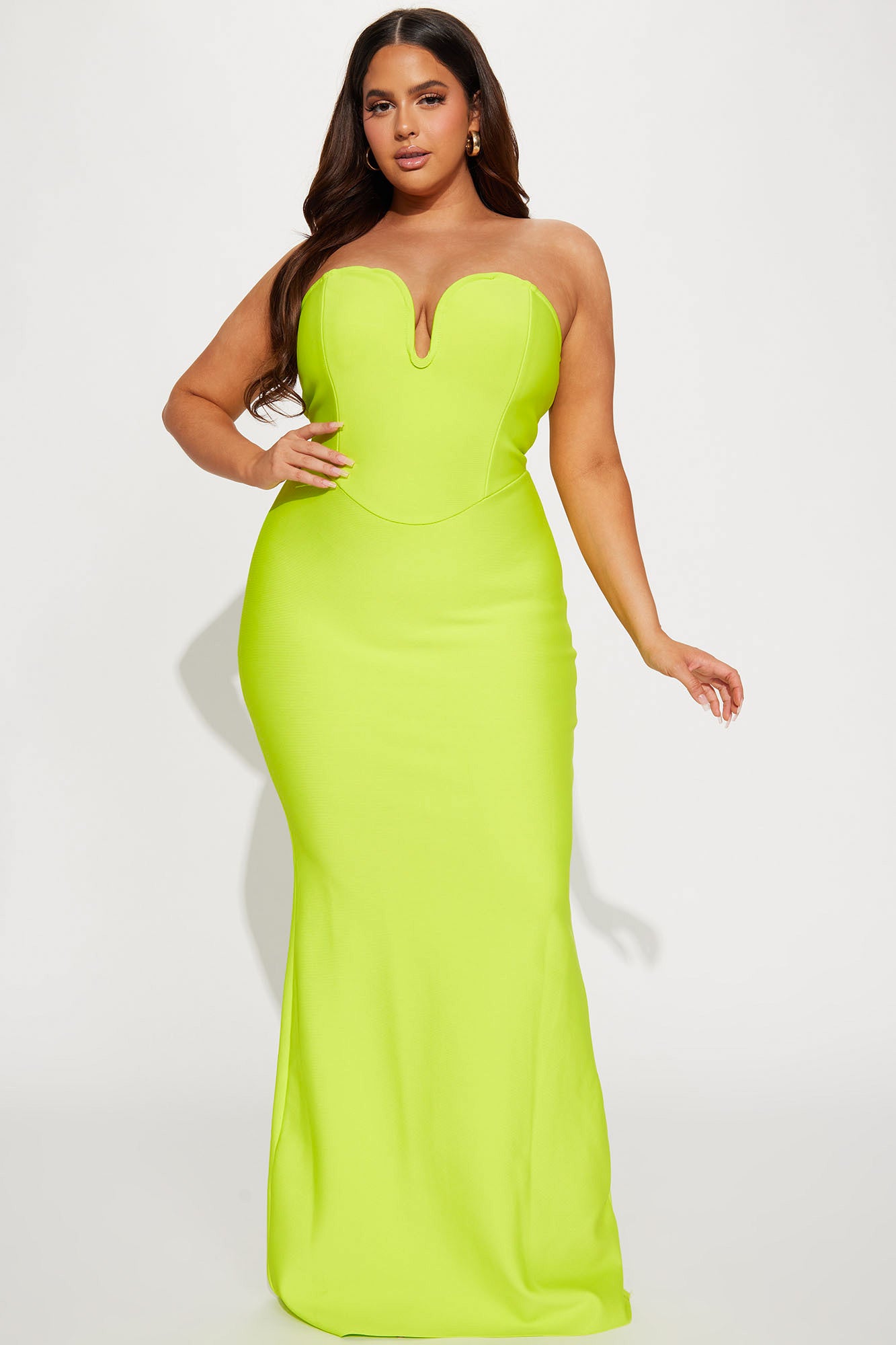 Lilah Bandage Maxi Dress - Lime