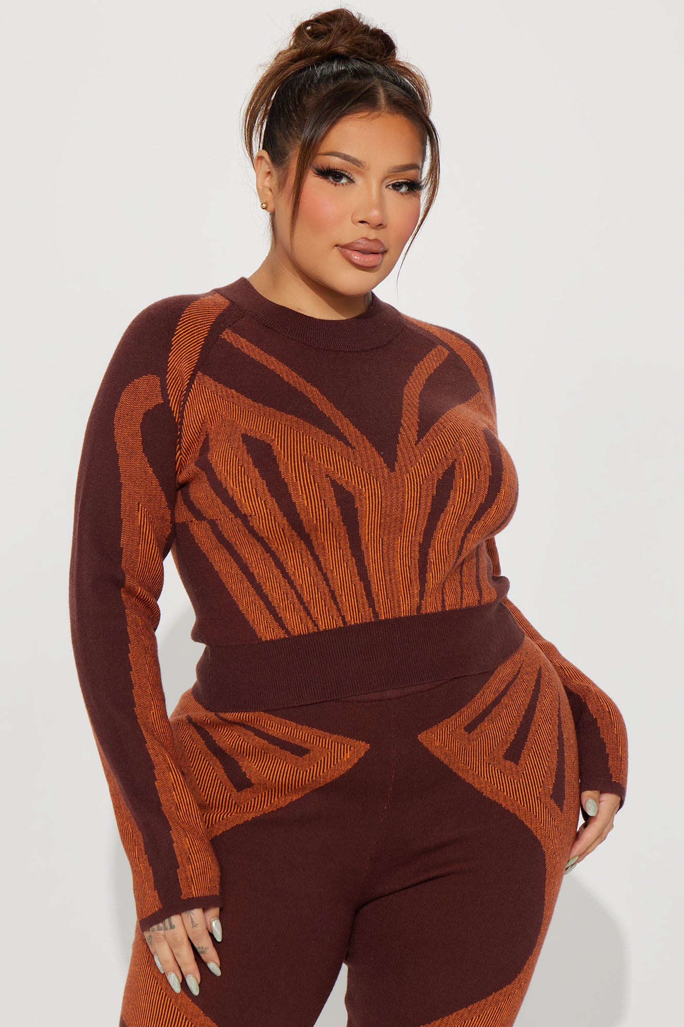 Ava Sweater Legging Set - Cognac