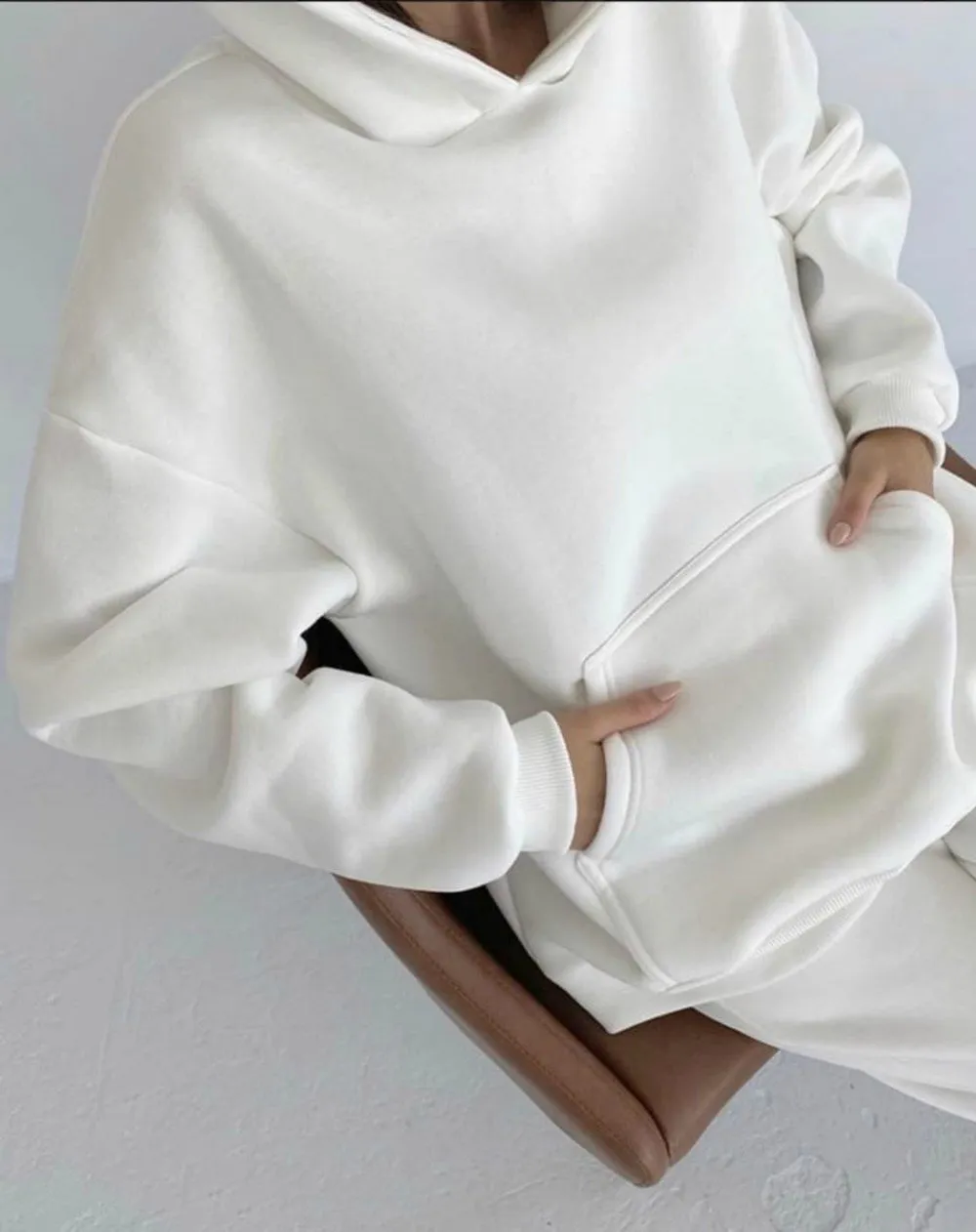 Fashion Solid Color Sports Two-piece Suit