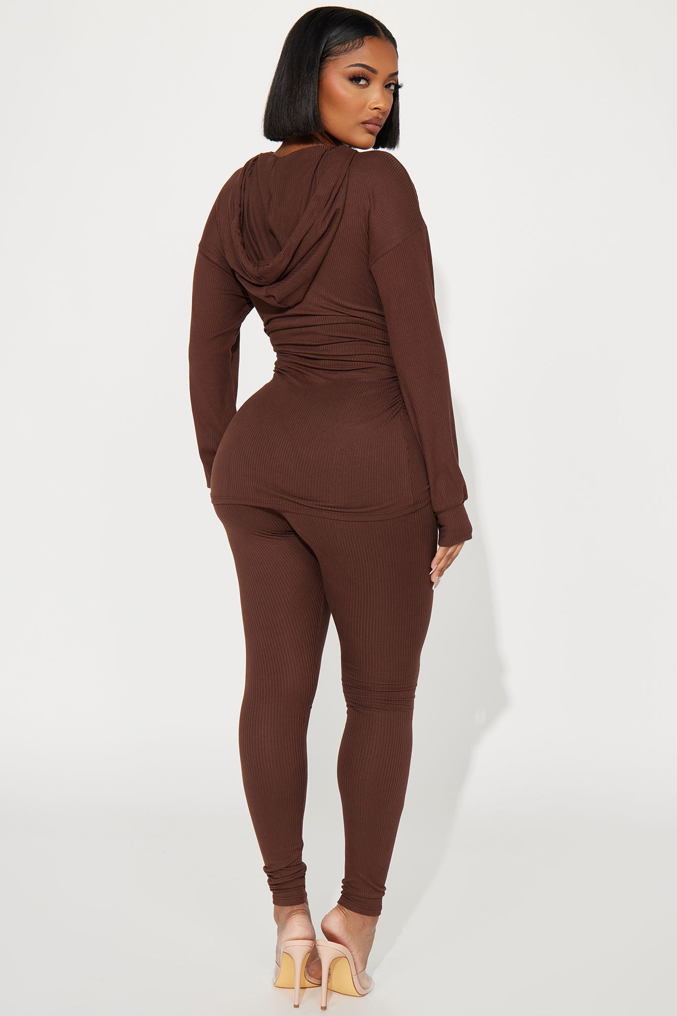 Time Is Right Legging Set - Brown