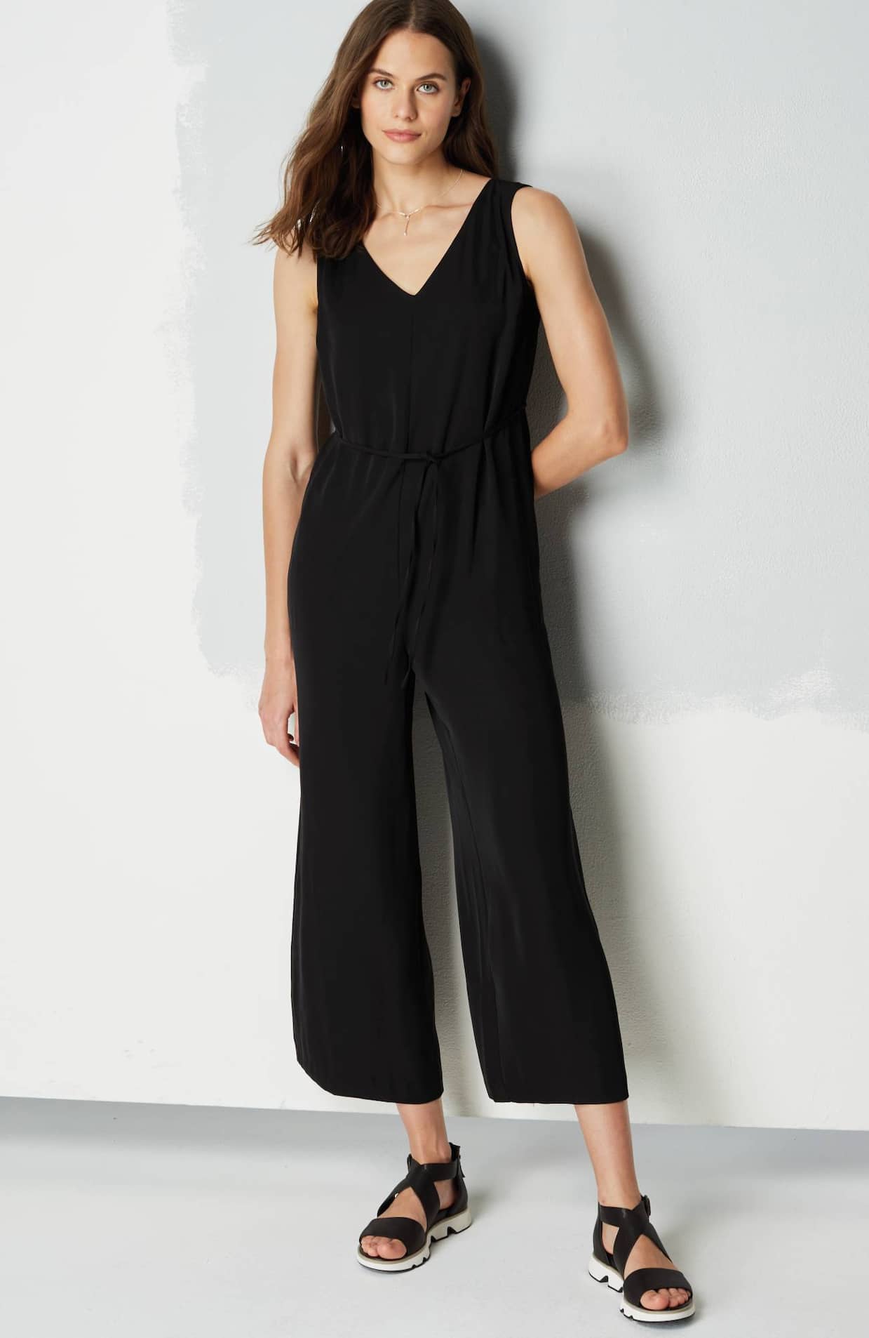 wearever double-v-neck jumpsuit