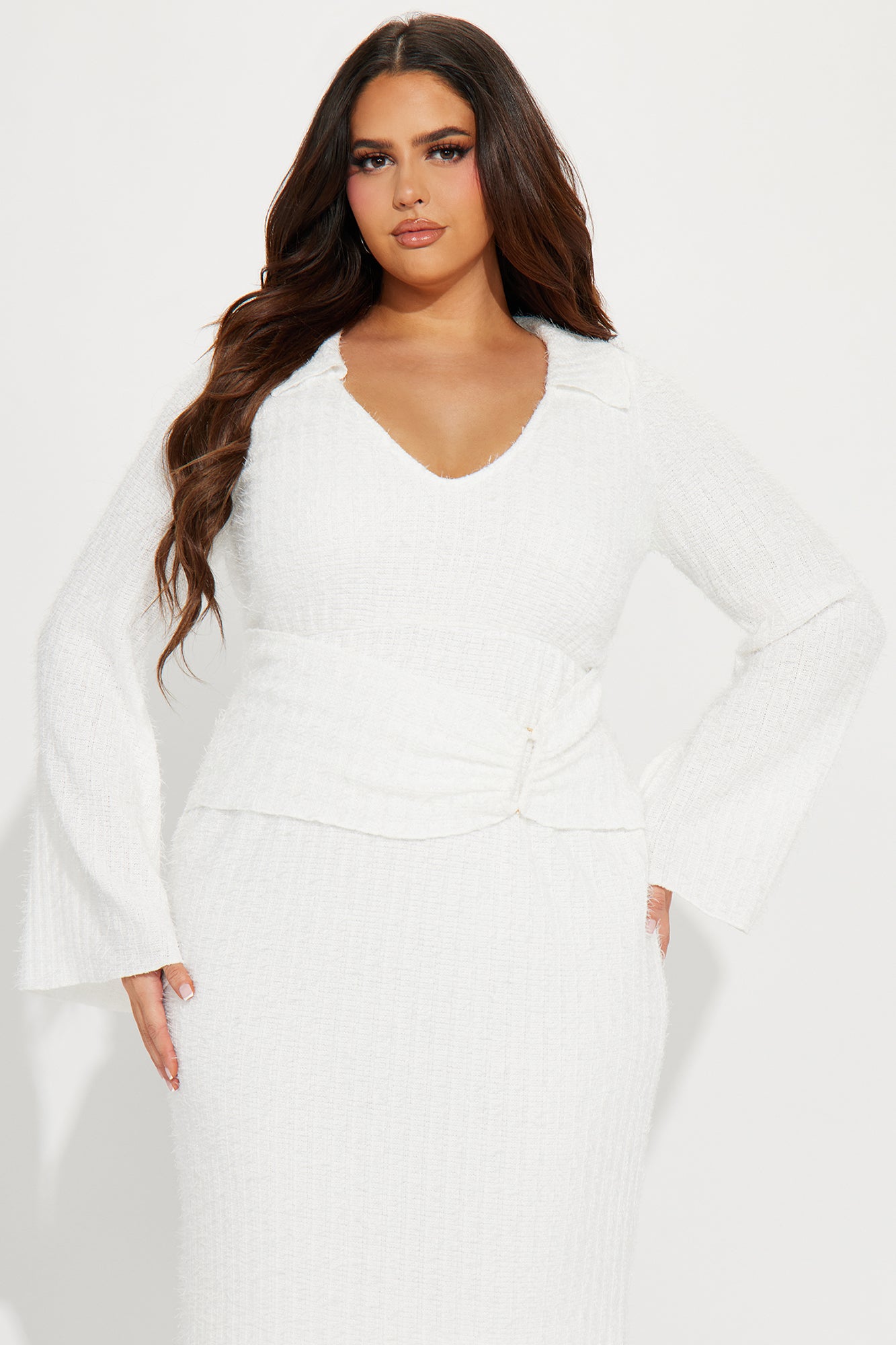 Jordyn Sweater Maxi Dress - Ivory