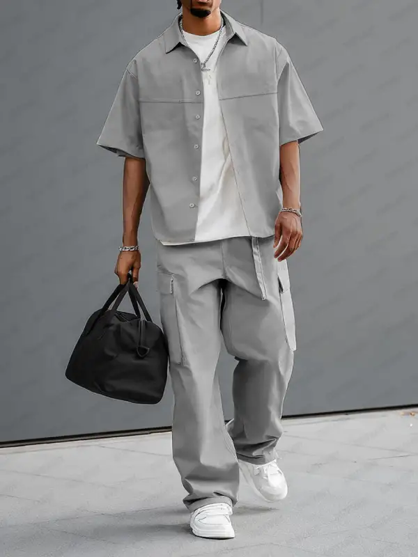 Cargo Style 100% Cotton Shirt Set