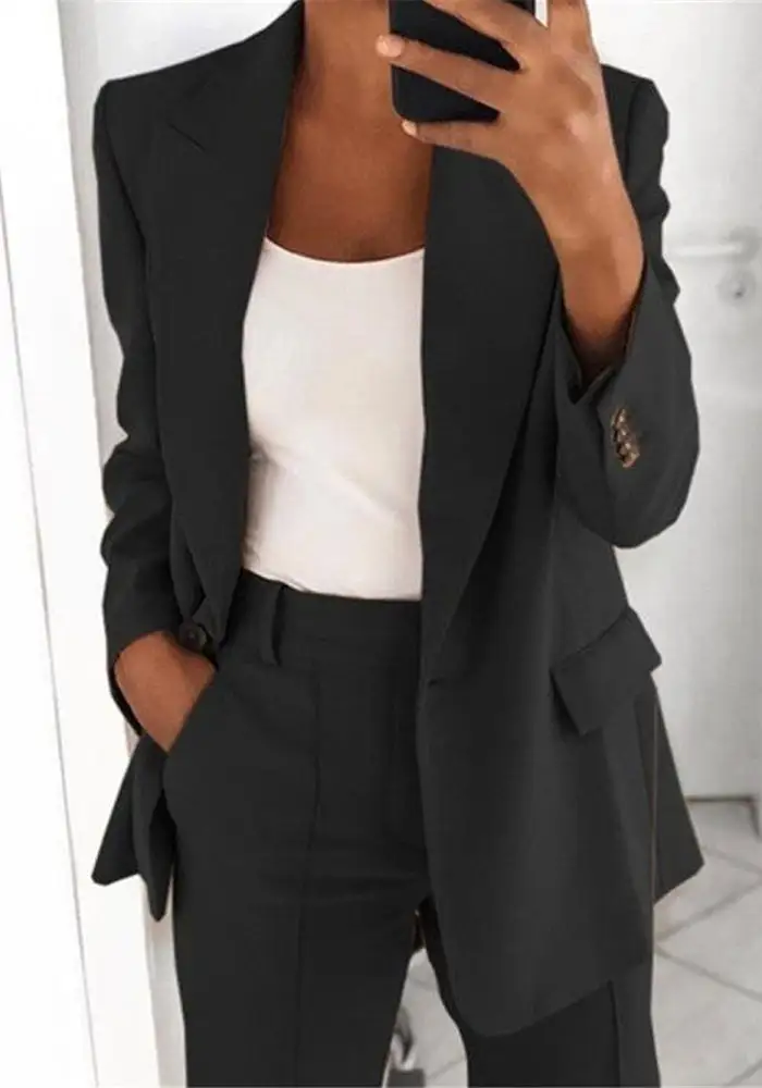 Truly Relaxed Easy Match Work Blazer and Pant Suit（Clearance Sale）