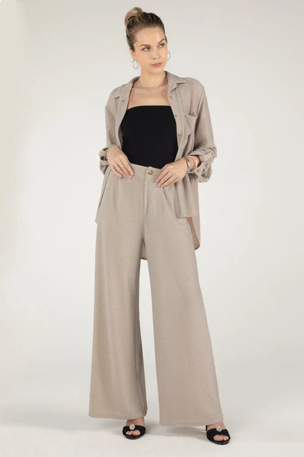 Subtle Shine Button Up