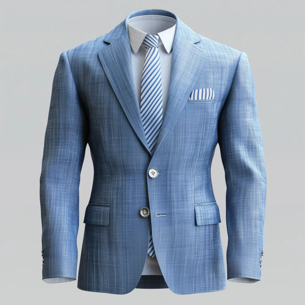 Men's Business Notch Lapel Long Sleeve Two Button Blazer