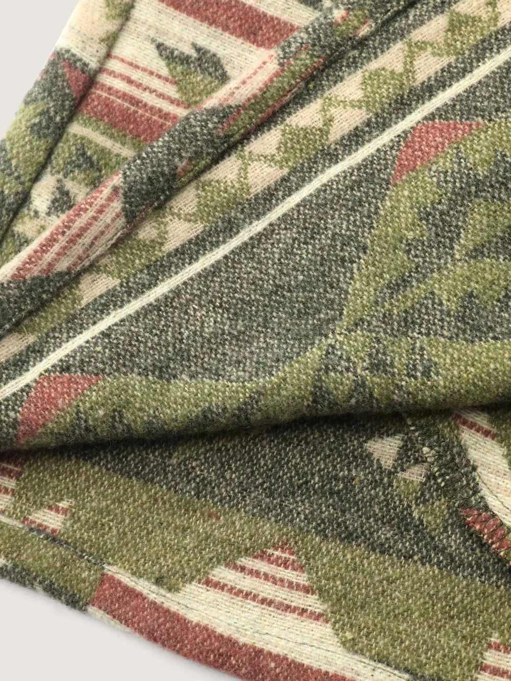 Cozy Print Wool Blend Pockets Jacket