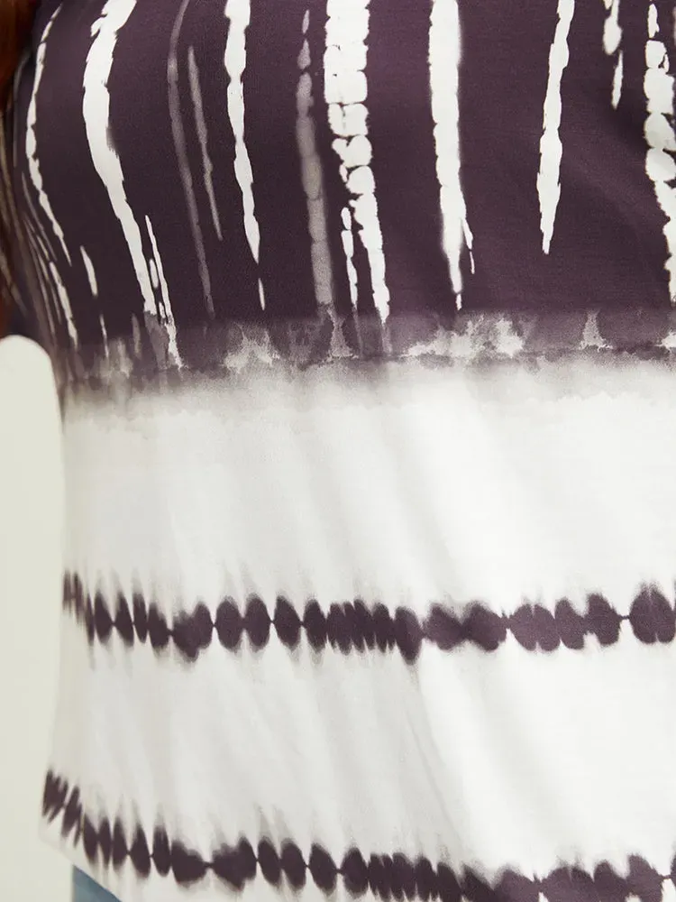 Tie Dye Batwing Sleeve T-shirt